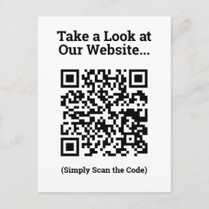 Postal Promoción de sitio web por diseño de código QR
