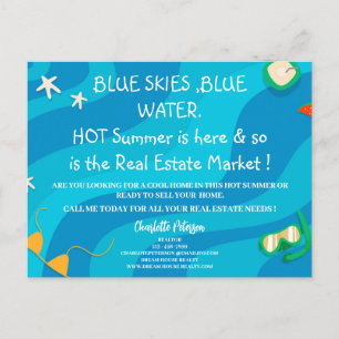 Postal Promocional de Marketing Inmobiliario de Verano