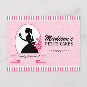 Postal promocional del negocio de la panadería