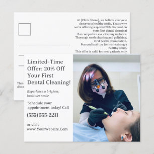 Postal Promocional para Clínica Dental o de Atención Médi