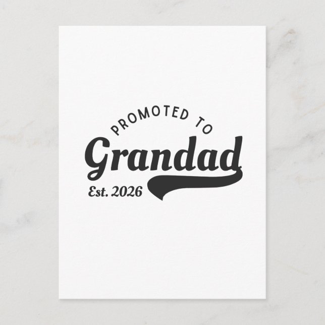Postal Promoted to Grandad 2026 (Anverso)