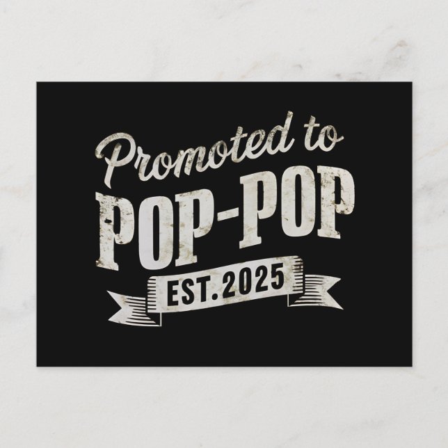 Postal Promovido Al Pop-Pop Este 2025 Por Primera Vez Pop (Anverso)