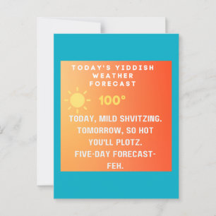 Postal Pronóstico del clima yiddish