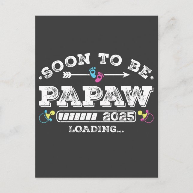 Postal Pronto será Papá 2025 Cargando (Anverso)