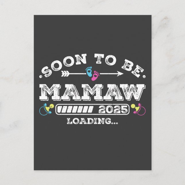 Postal Pronto seré Mamaw 2025 Cargando (Anverso)