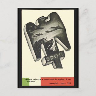 Postal Propaganda Mussolini