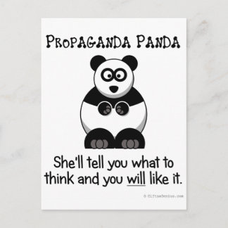 Postal Propaganda Panda te hará saber qué pensar