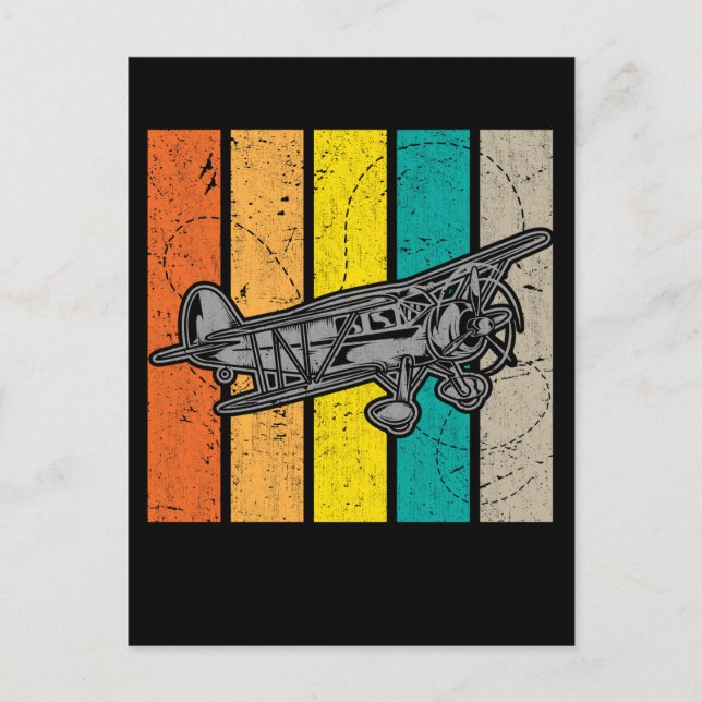 Postal Propeller Plane Retro Airplane Enthusiast (Anverso)
