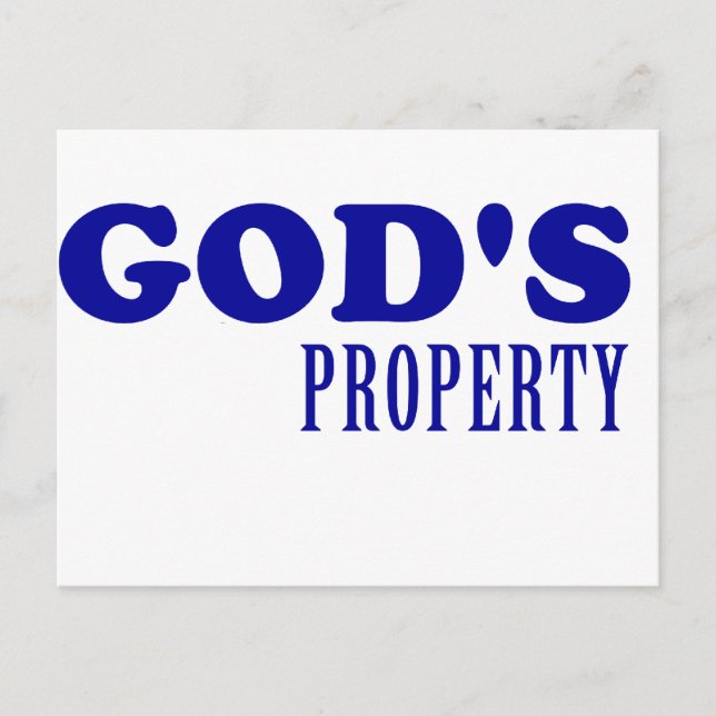 Postal Propiedad de Dios (Anverso)