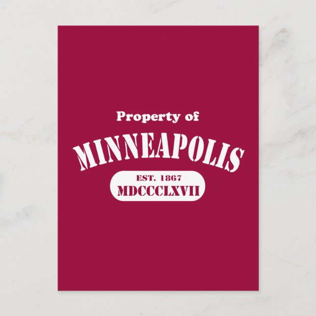 Postal Propiedad de Minneapolis (Anverso)