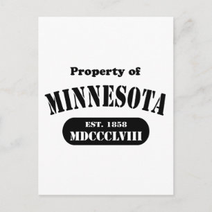 Postal Propiedad de Minnesota - texto negro