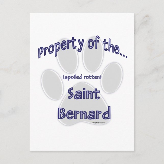 Postal Propiedad de Saint Bernard (Anverso)