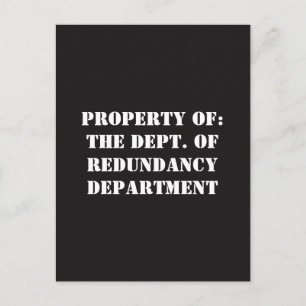 Postal Propiedad del Departamento de Redundancia