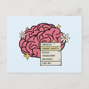 Postal Propiedades del cerebro manejan la ansiedad