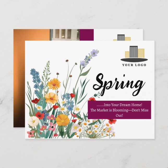 Postal Propiedades únicas de primavera (Anverso / Reverso)