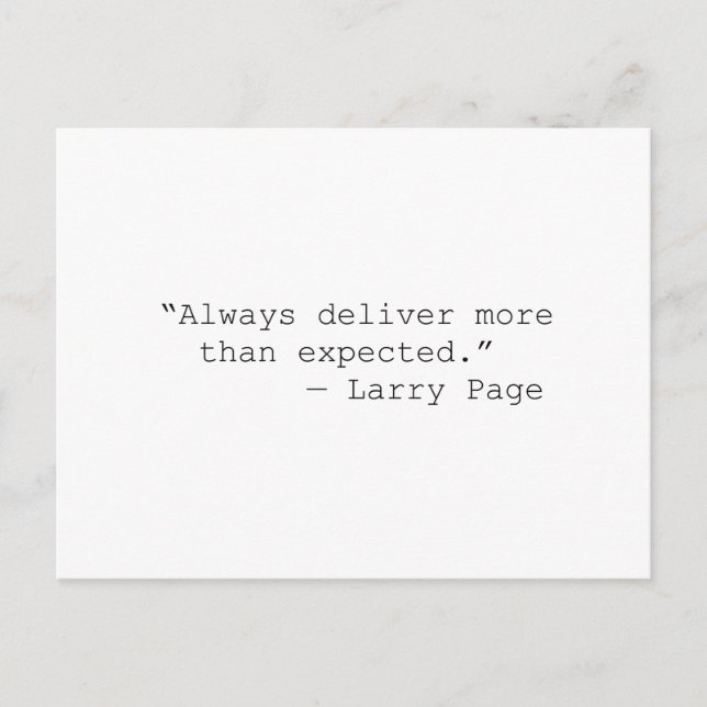 Postal Proporcionar más de lo esperado página de Larry (Anverso)