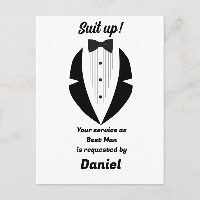 Postal Propuesta de boda del padrino (Anverso)