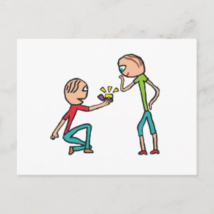 Postal Propuesta de matrimonio de compromiso