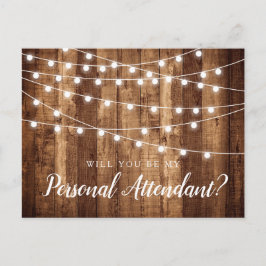 Postal Propuesta de operador personal Rustic Wood & Light