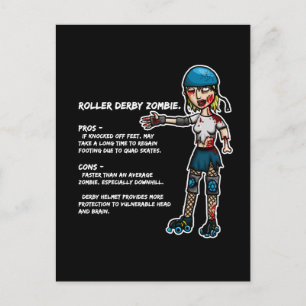 Postal Pros y amigos Roller Derby Zombie