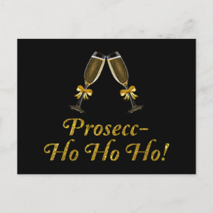 Postal ¡Prosecc-Ho Ho Ho Ho! Funny Prosecco Navidades Fie