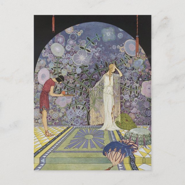 Postal Proserpina en el palacio de Plutón (Anverso)