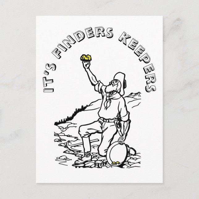 Postal Prospector de oro de los viejos tiempos (Anverso)