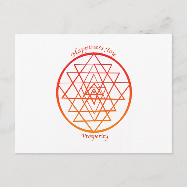 Postal Prosperidad de Sri Yantra (Anverso)