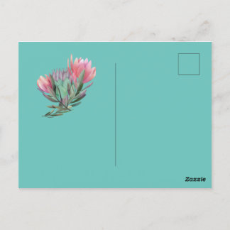 Postal Protea flower invitation