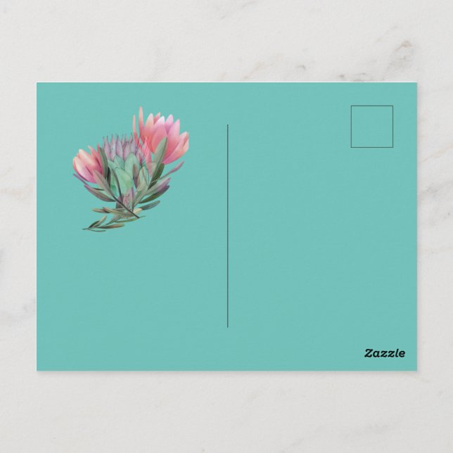 Postal Protea flower invitation (Reverso)
