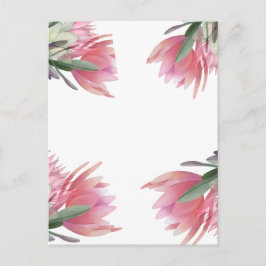Postal Protea flower invitation