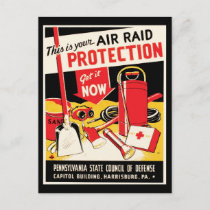 Postal Protección contra ataques aéreos