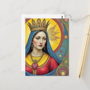 Postal Protección Contra el Mal Corazón Sagrado de María