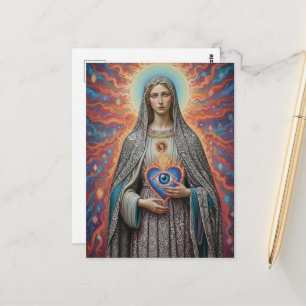 Postal Protección psicodélica de Mary contra el mal