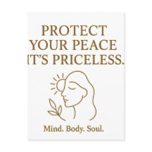 Protect Your Peace — Minimalist Self-Care Quote