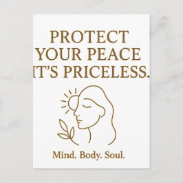 Postal Protect Your Peace — Minimalist Self-Care Quote