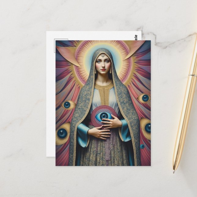 Postal  Protection From Evil Mary (Anverso/Reverso In Situ)