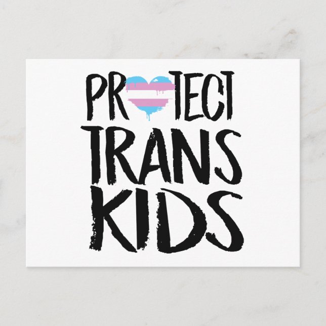 POSTAL PROTEGER A LOS NIÑOS TRANS (Anverso)