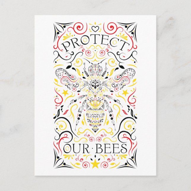 Postal proteger a nuestras abejas (Anverso)