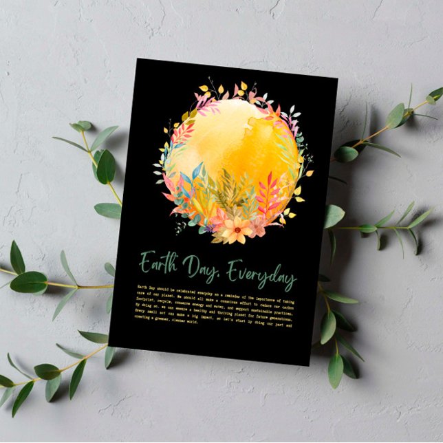 Postal Proteger el planeta Tierra todos los días (Subido por el creador)