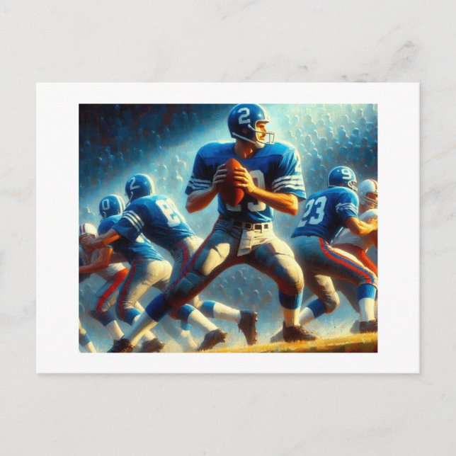 Postal Proteger el Quarterback, (Anverso)