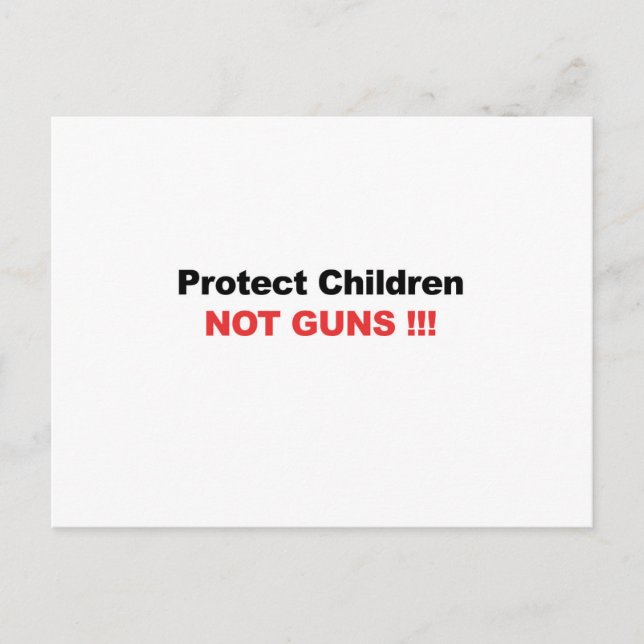 Postal Proteger niños, no armas (Anverso)
