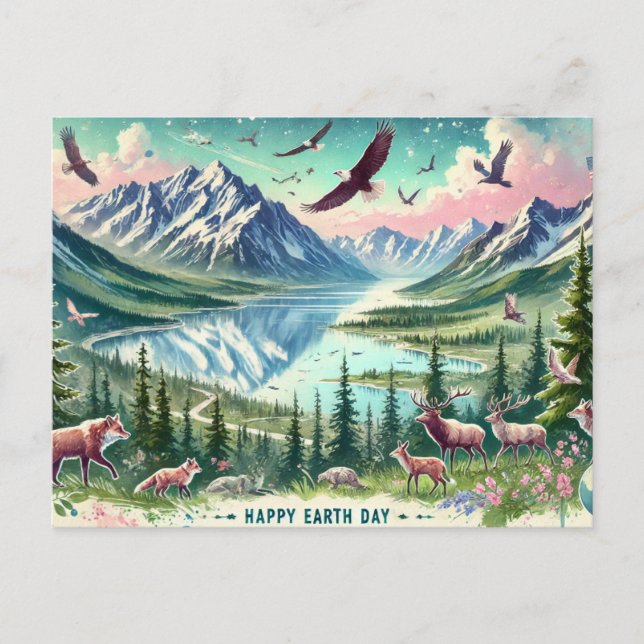 Postal Proteger nuestro planeta, 22 de abril (Anverso)