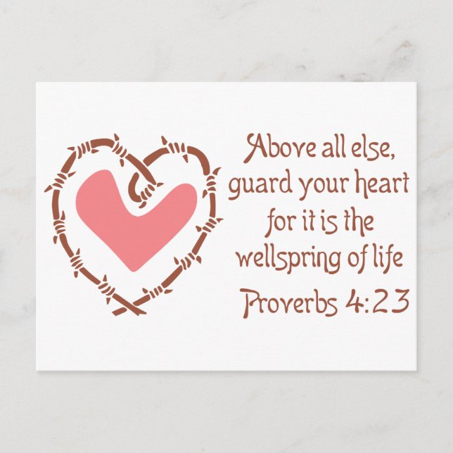 Postal Proteja su corazón (Anverso)