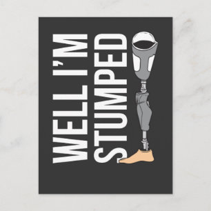 Postal Prótesis de amputado de pierna divertida humor