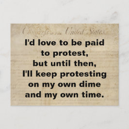 Postal Protesta contra mi propia cuenta de dinero: resist