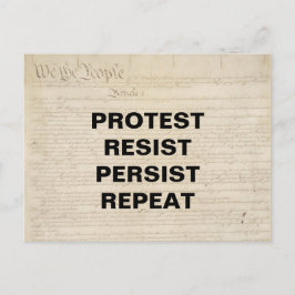 Postal Protesta resiste y repite nosotros, el pueblo