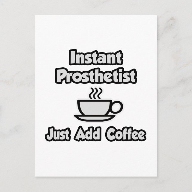 Postal Protestante instantáneo. Añadir café (Anverso)