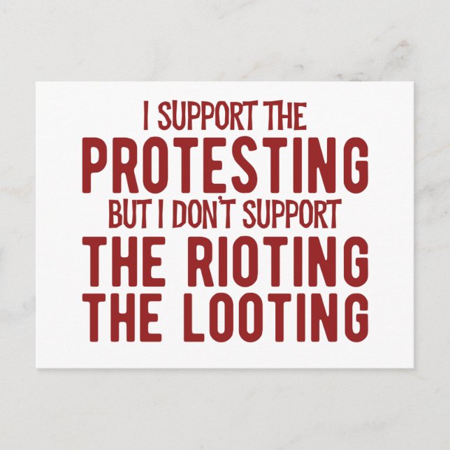 Postal Protestar no significa disturbios y saqueos (Anverso)