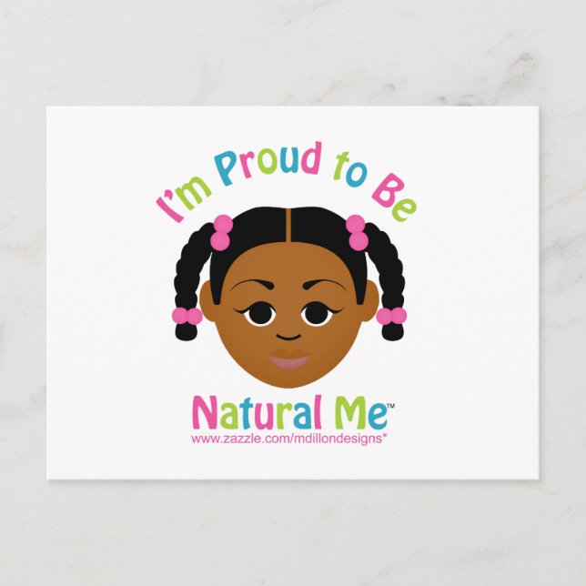 Postal #Proud2BNaturalMe Cumpleaños Gracias (Anverso)